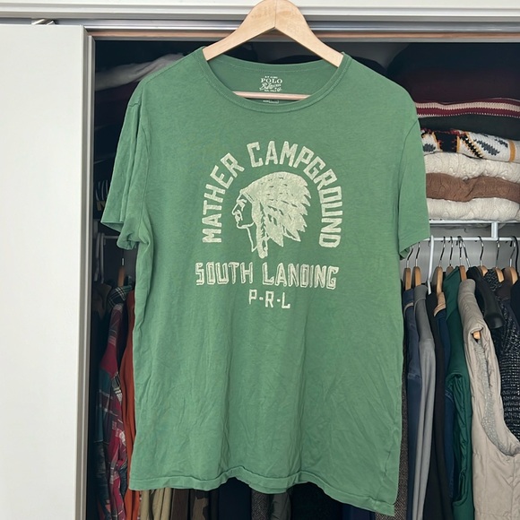 Rare Polo Ralph Lauren T Shirt Mather Campground Size L - Picture 1 of 2